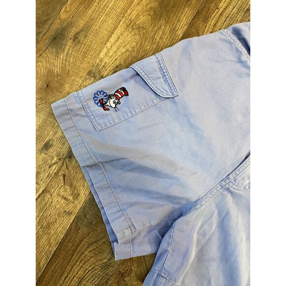 RARE Vintage Dr. Suess Brand Womens Blue Cargo Khaki Short xs/s - Picture 7 of 11